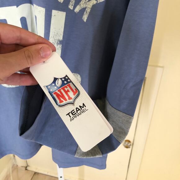 NFL Team Apparel Teens NWT Girls' Blue NY Giants Knit Top Tee Size M (7/9) - Picture 2 of 10